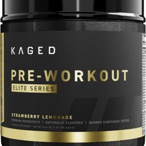 Kaged Pre Workout Powder Pre-Workout Elite for Men & Women | High Stimulant for Energy, Focus, Pumps | L-Citrulline, Beta Alanine, Creatine & 388mg of Organic Caffeine | Strawberry Lemonade