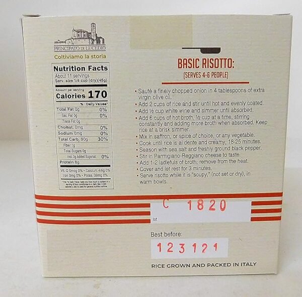 Principato Di Lucedio Carnaroli Rice, 1.1 Pound - Image 2
