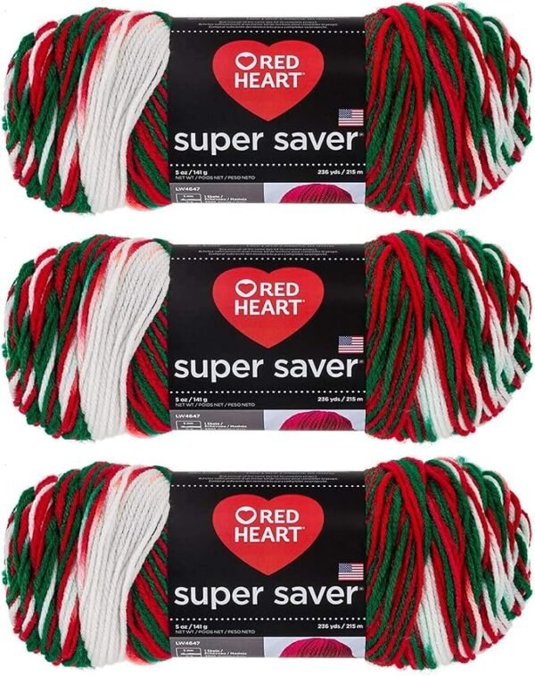 Bulk Buy: Red Heart Super Saver Yarn (3-Pack) Mistletoe E300-979