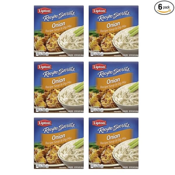 Recipe Secrets Lipton Recipe Soup and Dip Mix For a Delicious Meal Onion Great With Your Favorite Recipes, Dip or Soup Mix 2 oz (Pack of 6)