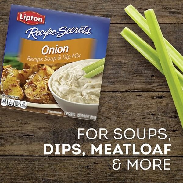 Recipe Secrets Lipton Recipe Soup and Dip Mix For a Delicious Meal Onion Great With Your Favorite Recipes, Dip or Soup Mix 2 oz (Pack of 6) - Image 3