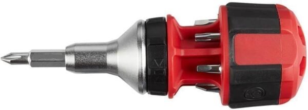 Ratcheting Screwdriver for Milwaukee 48-22-2330 8-in-1 Hex Shank Compact Ratcheting Multi-Bit - Image 4